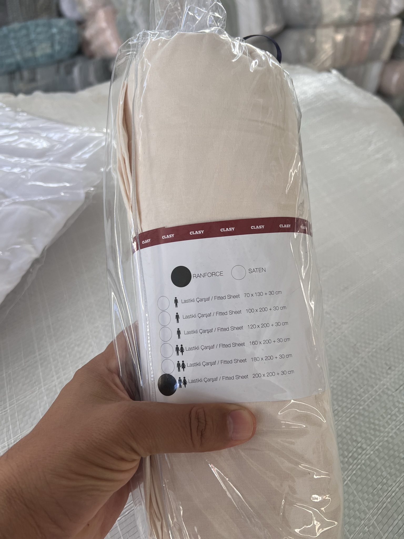 Wholesale White Fitted Sheets Toptan Beyaz Lastikli Çarşaf - Image 1